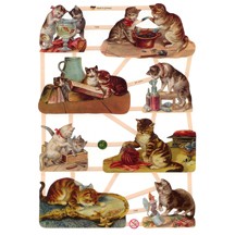 Victorian Kitty Cat Mischief Scraps ~ Germany ~ New for 2012